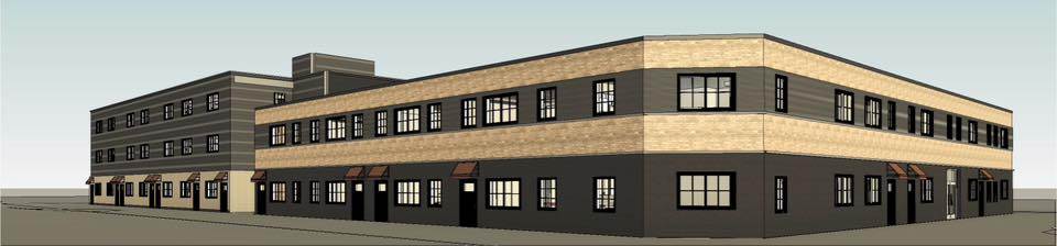 rendering of new Muskegon Midtown Center building